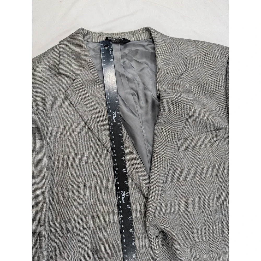 Jos. A. Bank Blazer Coat‎ Suit Jacket Silk Camelhair Glenn Check Plaid 46L 50